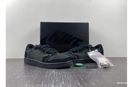 x OG Jordan 1 Travis 'Black (Kids!) Low Scott DO5442-001 Air Phantom' SP 0818